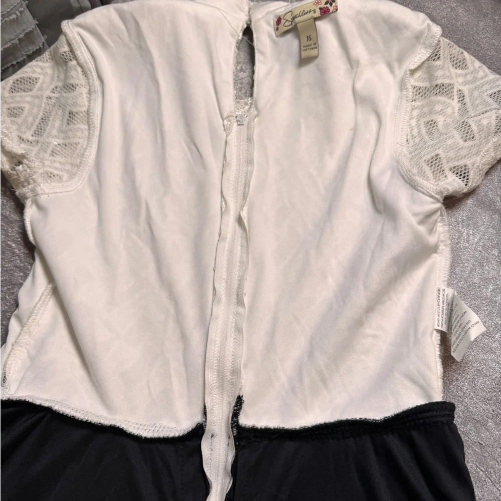Speechless Elegant Cream and Black Kids Dress